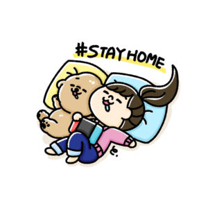 #STAY HOME（トイプードル）